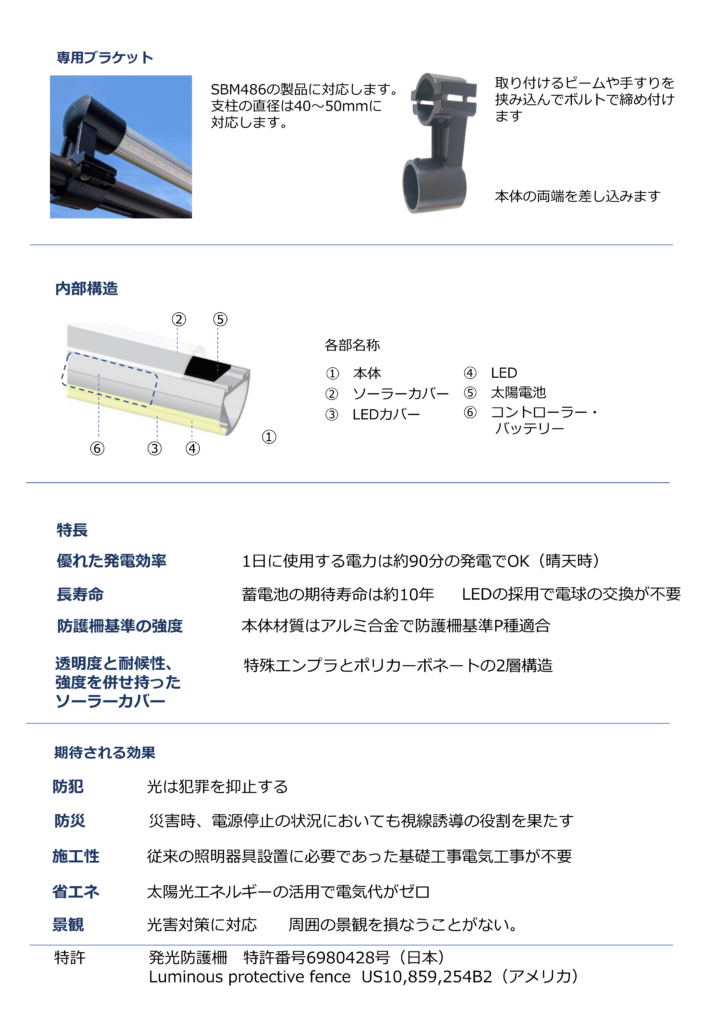 UNIソーラーLEDライトは、太陽光を利用して発電する環境に優しい照明器具です。夜間には、高輝度のLEDライトが自動的に点灯し、庭や玄関、駐車場などを明るく照らします。本製品は、防水・耐久性に優れた素材で作られており、雨や風にも強く、長くお使いいただけます。取り付けも簡単で、電源コードや配線の必要もありません。UNIソーラーLEDライトは、省エネで安全な屋外照明の最適な選択肢の１つと考えます。

UNIソーラーLEDライトの主な特徴は以下の通りです。

環境に優しい：太陽光を利用して発電するため、電気代がかかりません。
安全性が高い：防水・耐久性に優れた素材で作られており、雨や風にも強く、長くお使いいただけます。
省エネ：電気代がかからないため、省エネにつながります。
設置が簡単：電源コードや配線の必要がないため、簡単に設置できます。
UNIソーラーLEDライトは、省エネで安全な屋外照明をお探しの方に最適な製品です。