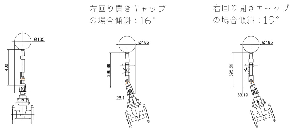 CHT振止め金具（円盤形　V型・F型）をUNIユニバーサル継足しキー（継足し棒、継足しロッド、中間軸、中間ロッド、延長棒、継手キー）に取付けた場合のイメージ図です。の設置イメージのPR画像です。