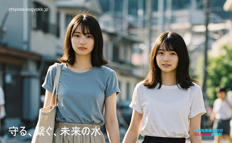 残留塩素濃度計付ULSONA流量計のイメージ画像です。