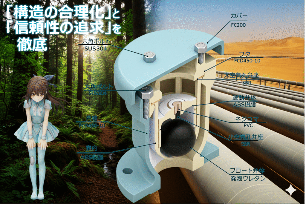 千代田工業(株)の水道用急速空気弁JWWA B 137のPR画像です。