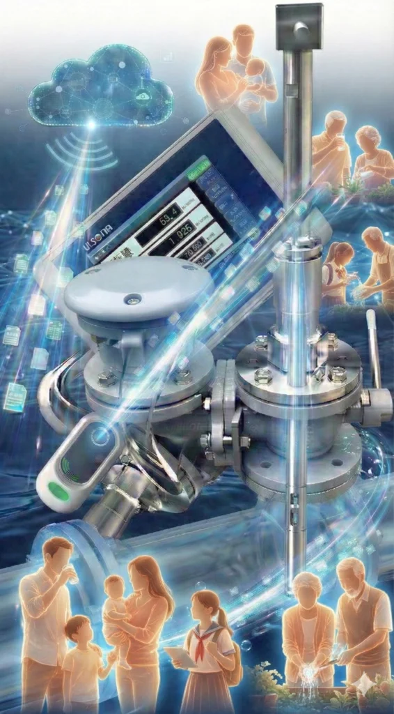 ライフラインを支える挿入式超音波流量計ULSONAのPR画像です。