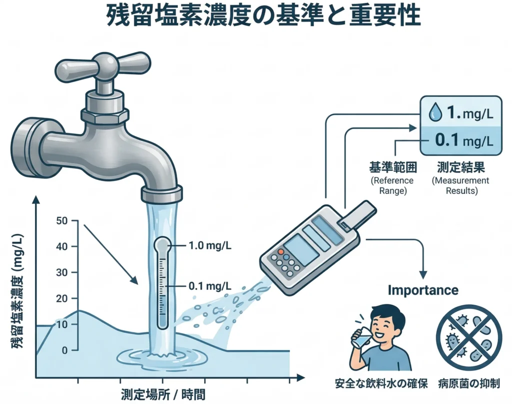 残留塩素濃度計測のイメージ画像です。