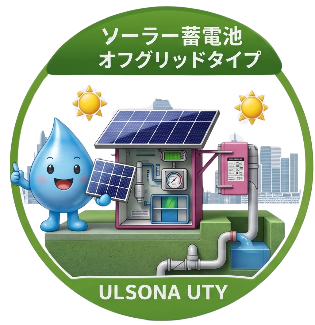 ソーラー蓄電池常設型
ULSONA UTY残留塩素濃度連動自動排水装置