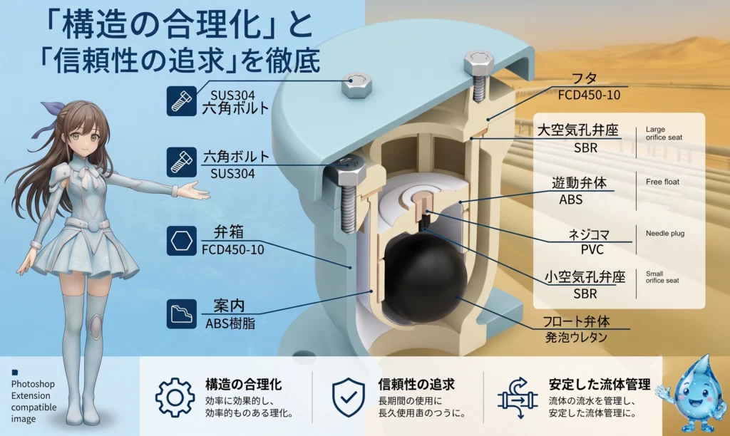 千代田工業(株)の水道用急速空気弁JWWA B 137のPR画像です。